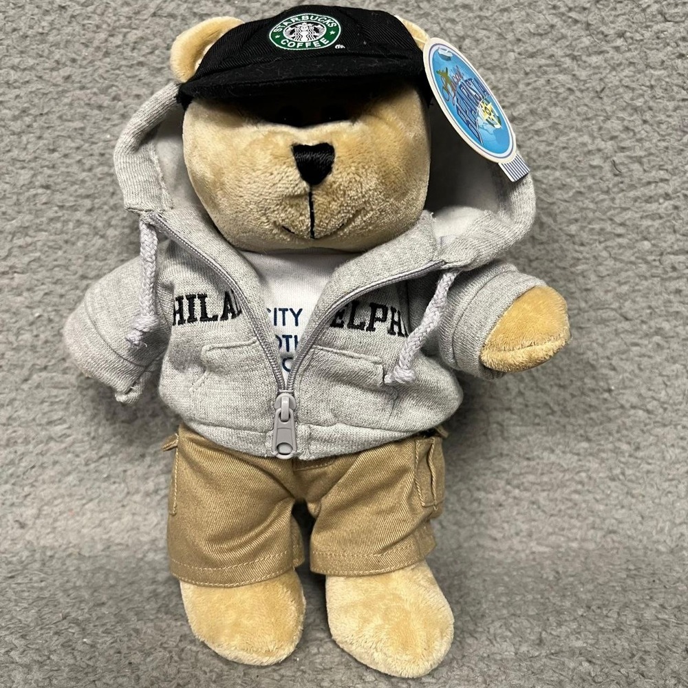 NWT Starbucks Bearista Philadelphia‎ Plush Special Edition Brotherly Love 2005